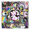 50 Rainbow DIY Graffiti Stickers: Waterproof, Versatile for Skateboards, Refrigerators, Helmets, and Water Bottles