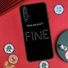 Triste depressione Parola Nera Per Huawei Nova 5T 10 9 SE 7i 8i 11i 12i Y73 Y90 Y70 Y72 Y61 Y91 P60 Pro P30 P40 Lite Custodia
