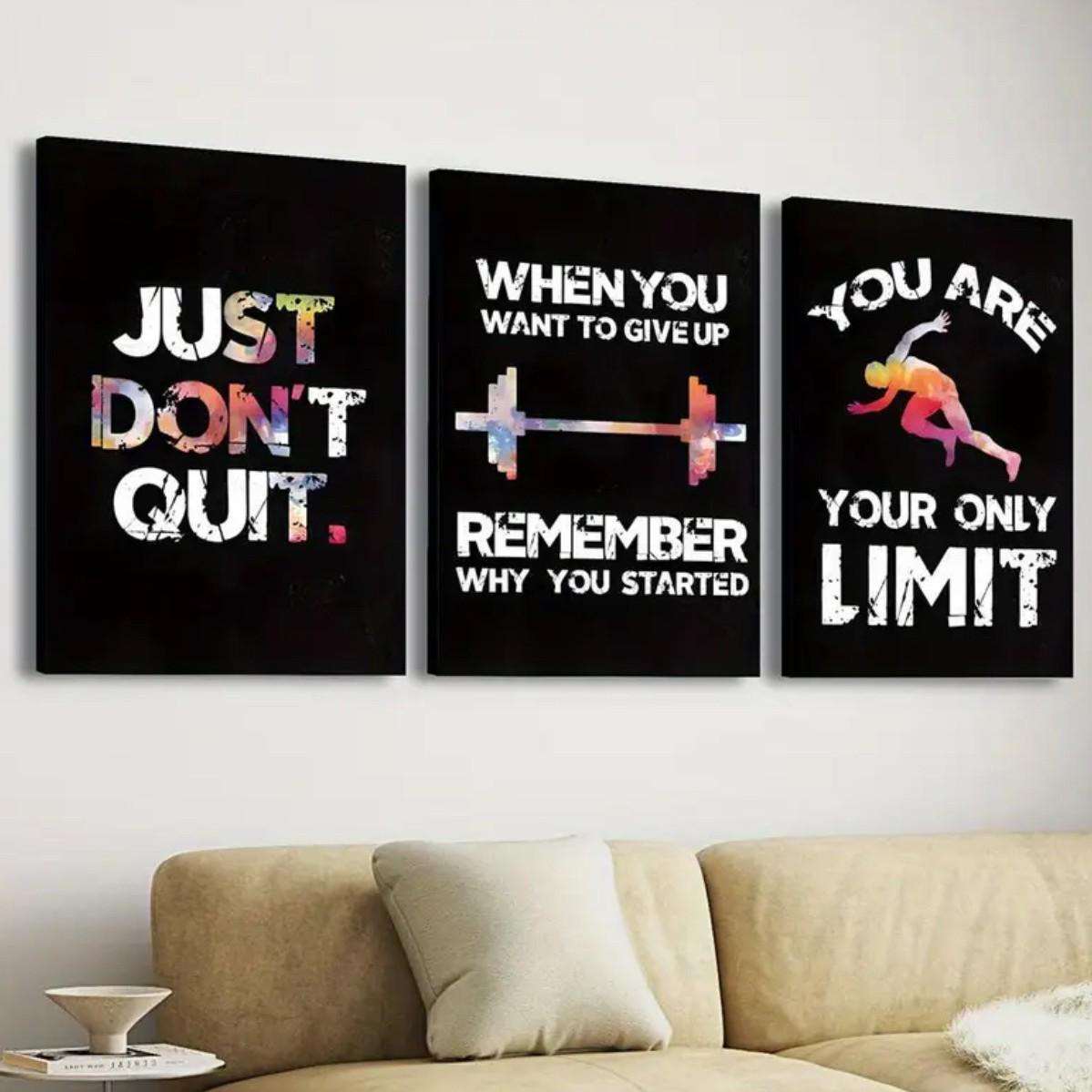 Motivational Oil Canvas with Pine Wood Frame 20x30