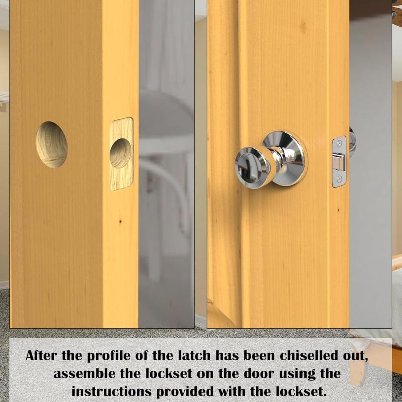 

Door Latch Mortise Tool Installation Kit Helps Remove Material Installation Door Latch Tool Use For 1-3/4 Or 1-3/8 Thick Door