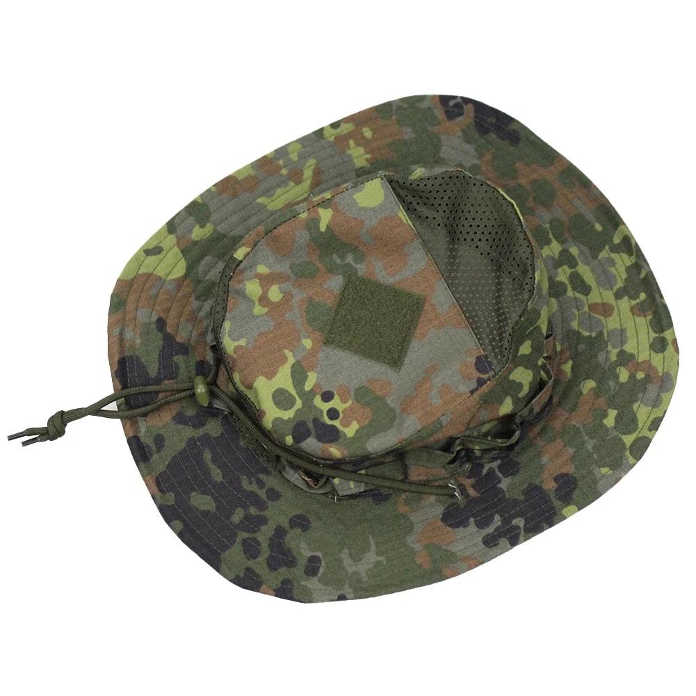 2025Camouflage Enthusiasts Square Pocket Camo Bonnie Cap US Bucket Benny Hats Multicam Fishing Outdoor Hiking Tactical Sun Caps
