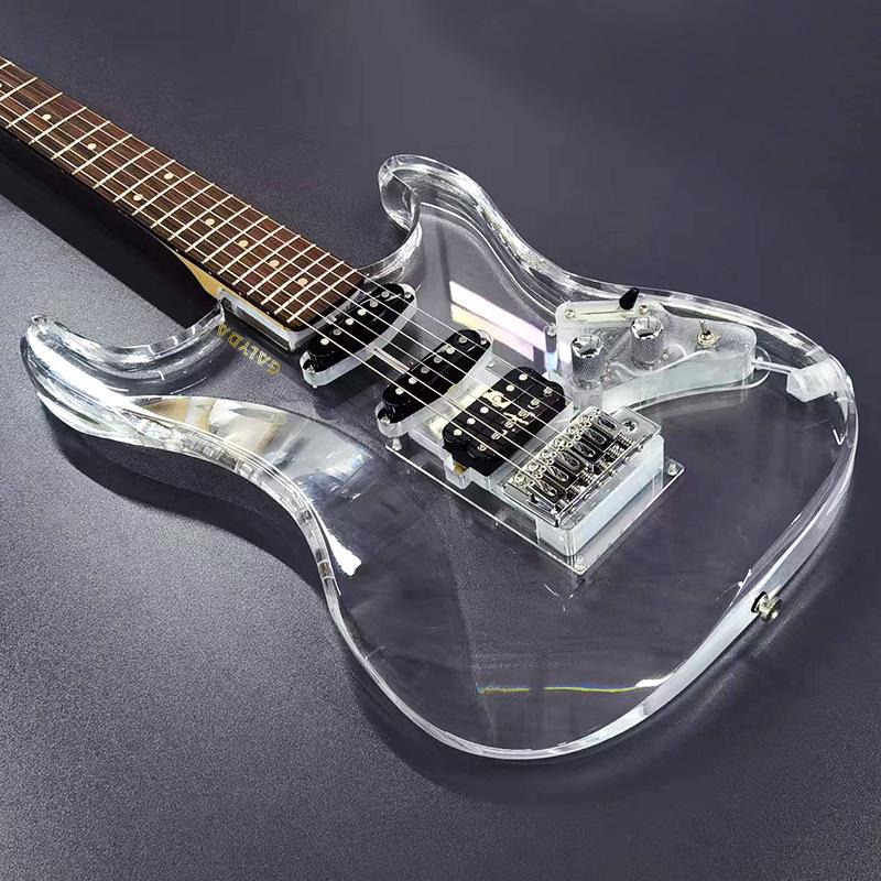 Genuine Transparent Acrylic Electric Guitar - Cool ST Rock Style