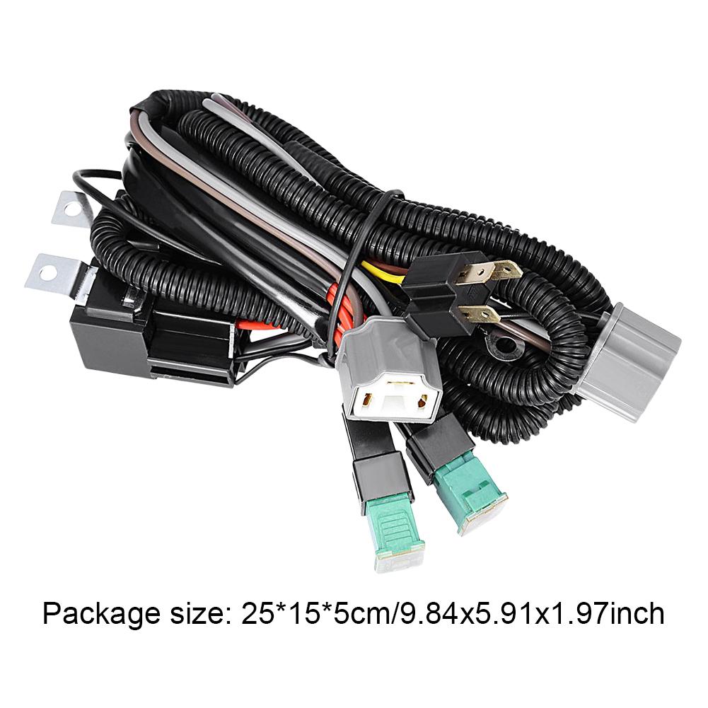 Car LED H4 9003 Headlight Relay Wire Harness 12V 80A Dual High Low Beam Headlight H4 Relay Wiring Kit Cable Accessories