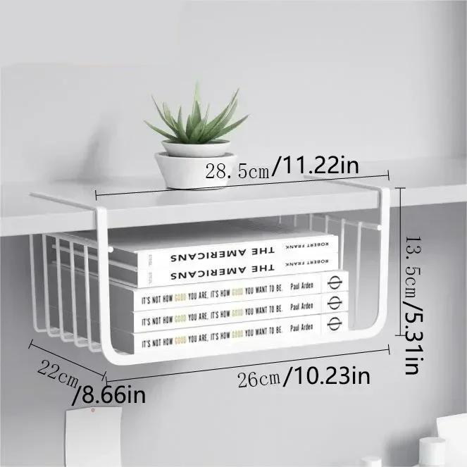 

1 шт. Готовая к использованию кухонная полка для хранения вещей, шкаф для студенческого общежития, письменный стол для общежития, подвесная корзина, органайзер для кухни