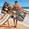 Fire Guitar Print Beach Towel, Large Soft Quick Dry Towel for Beach Camping Swimming