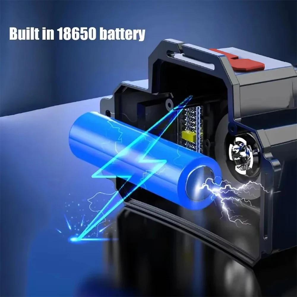 Super Bright  USB Rechargeable Headlight with 5 Lighting Modes Head Light Digital Electric Display for Outdoor Fishing Camping