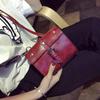 Trendy Retro European American Design Small Square Bag For Women With Magnetic Closure