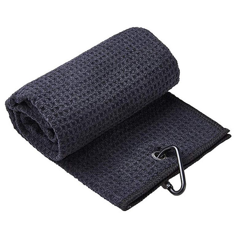30X50cm Golfhandduk Med Krok 4 Färger Mikrofiberduk För Golfälskare Tillbehör