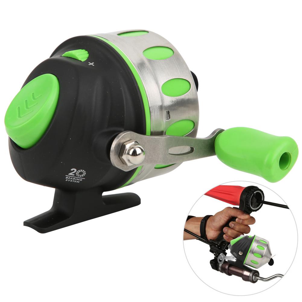 Metal Stainless Steel High Speed Ratio Fishing Wheel Die Casting Spool Wrist Outdoor Reel Tool AccessoryJG35G Green
