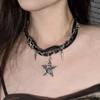 Starburst Double Layer Men's Necklace: Trendy, Light Luxury Hip Hop Style, Unisex Clavicle Chain