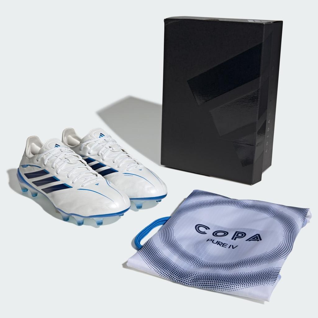 adidas COPA PURE IV ELITE Firm Ground Football Boots KI0591 Unisex Performance Sports Shoes Zero Metalic / Dark Blue / Lucid Ray Blue