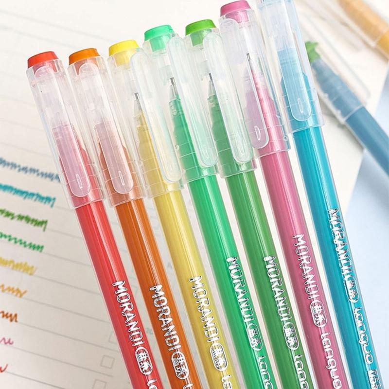 Fluorescent Color Gel Pen 0.6MM Tip Acrylic Gel Inks Pen Quick Dry for Note Taking Journaling Color Coding Highlighting
