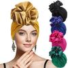 Fashion Women Pleated Turban Cap for Women Auto Gele Headtie Female Head Wraps African Nigeria Wedding Party Headpiece