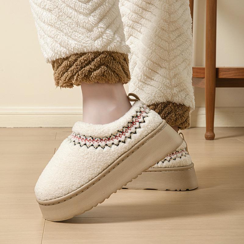 Women's Plush Cotton Slippers - Warm Indoor/Outdoor Winter Shoes 2024
