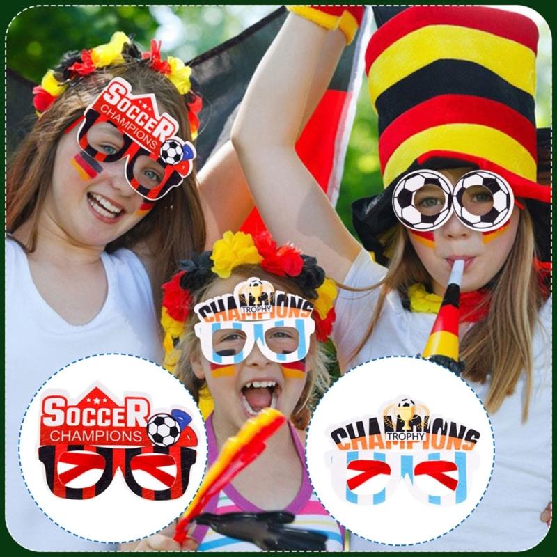 Pack Of 12 Football Themed Glasses With Exciting Sports Designs For Group Activities And functions
