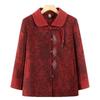 Chinese Style Spring/Autumn Lapel Jacket for Middle-Aged Women (Sizes 60-70)