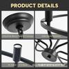Living Room Iron Retro LED Ceiling Chandelier Pendant lamp Modern Dining Room Industry Decor Light Ring ight Home DecorFixtures