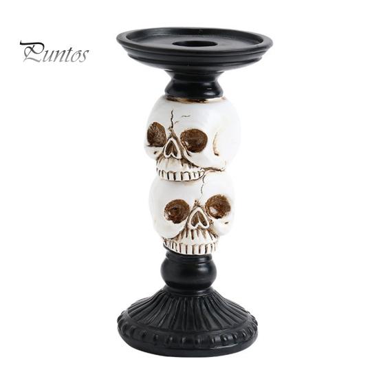 

Подсвечник в виде черепа, украшение на Хэллоуин, смоляной подсвечник-столб, жуткий подсвечник в виде черепа для свечи-столба диаметром 3 дюйма белый