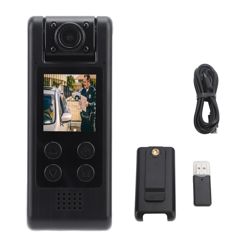 Body Worn Video Recorder 4K Ultra HD 140 Degree Wide Angle 1200 MAh WiFi Mini Back Clip Camera for Law Enforcement