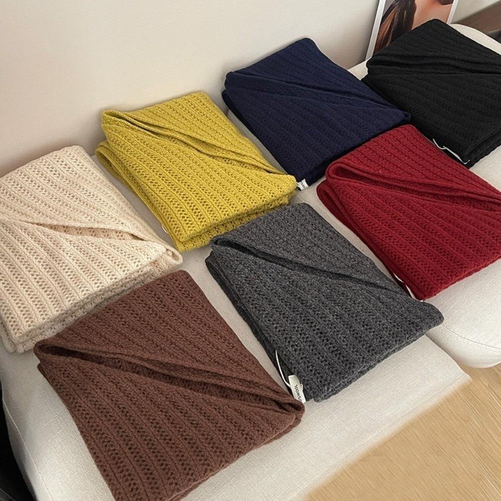 New Soft Knitted Triangular Scarf Windproof Coldproof Shawl Multi-functional Knitted Fake Collar Gift