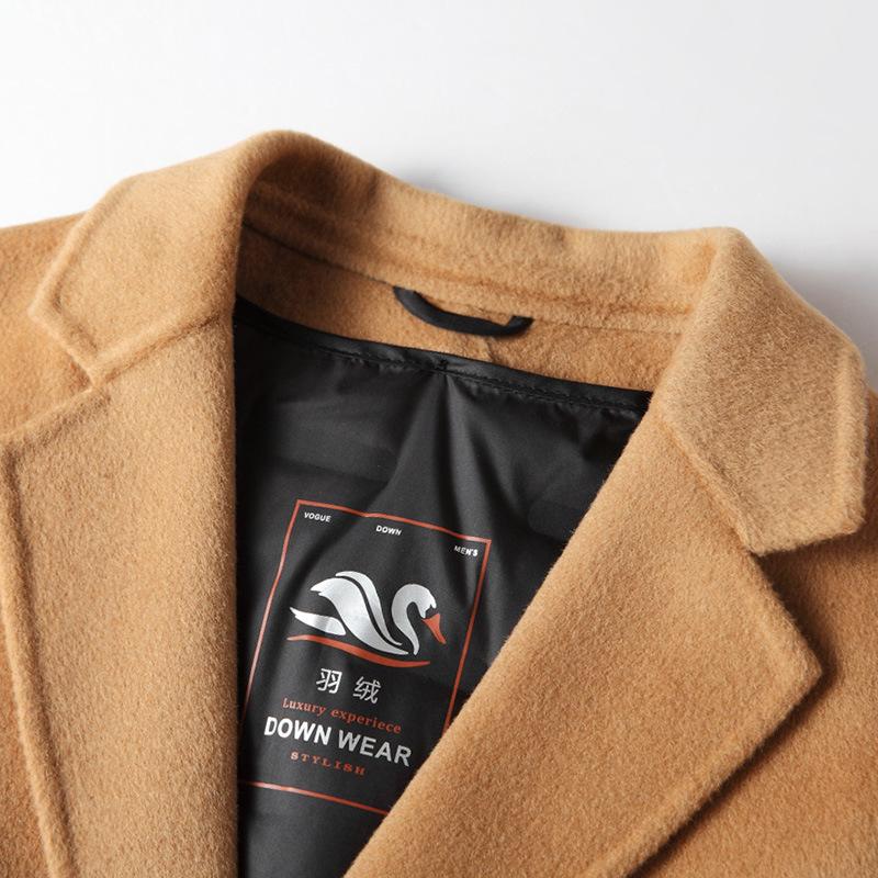 Autumn and Winter Wool Single West Middle-aged and Young People Unloading Down Liner Double-sided Woolen Suit Jacket