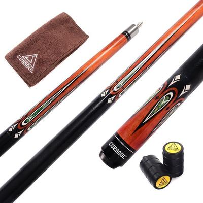 CUESOUL 58-inch 19oz 1/2 Jointed Maple Pool Cue Stick CSBK003