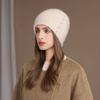 Autumn and Winter New Bald Hat Retro Wool Hat Warm Ear Protector Stack Hat Cold Hat Woman