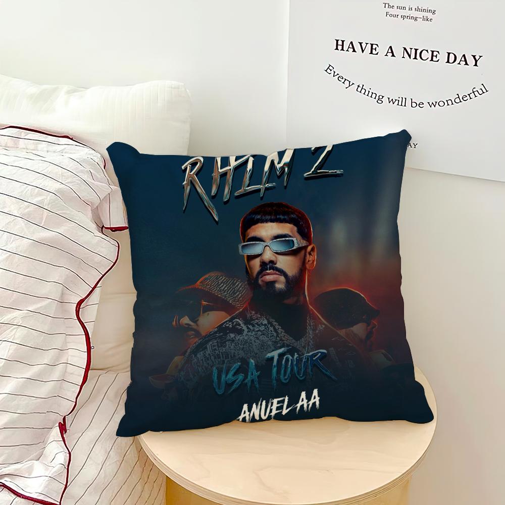 

Anuel AA Real Hasta La Muerte Наволочка для дивана Гостиная Спальня Изголовье Спинка Подушка Квадратная Подушка Время Сна 16x16Inch