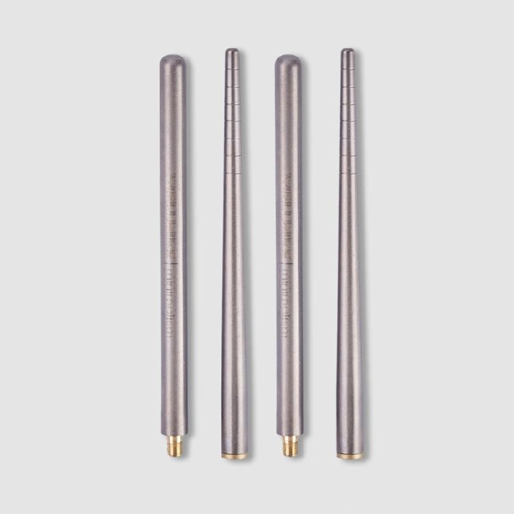 Foldable Titaniums Chopsticks With Front Grooves Nonslip Small Storage Folding Spoon Fork for Camping Activity