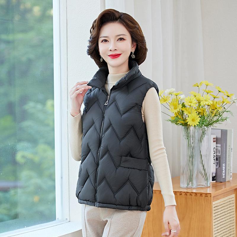 Women's Thermal Vest Winter Heating Vest Autumn Middle-aged Winter Thickened Vest Large Size Mother Batch