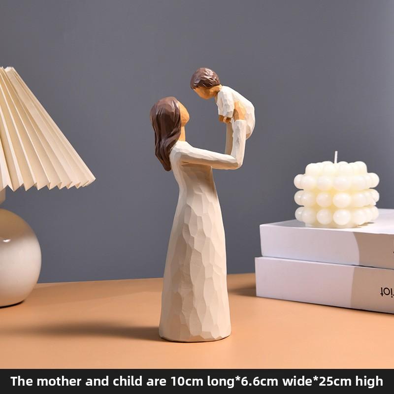Family Minimalist Luxury Decorative Items Creative Characters Living Room Decoration Wine Cabinet High-end Resin Decorative Items Handicrafts