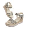 Spring and summer large size thick-soled wedge heel women's sandals women's buckle fish mouth women's sandals women's