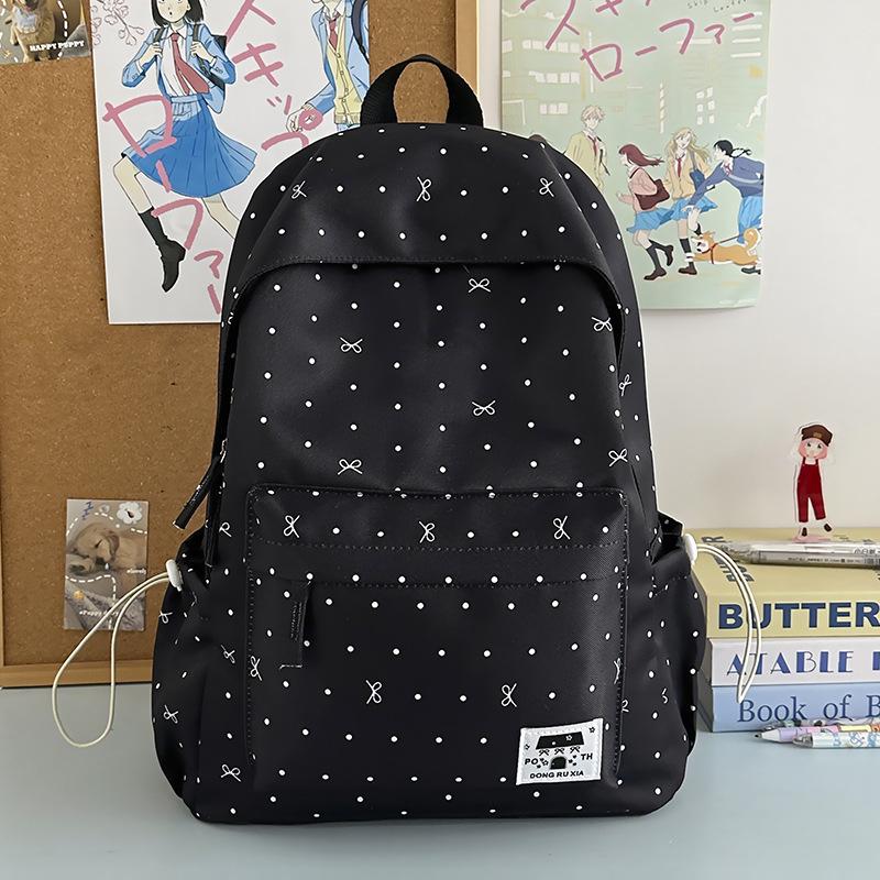 

Polka Dot Bow Backpack for Girls - Versatile, High-Value School Bag for Middle & High School Students