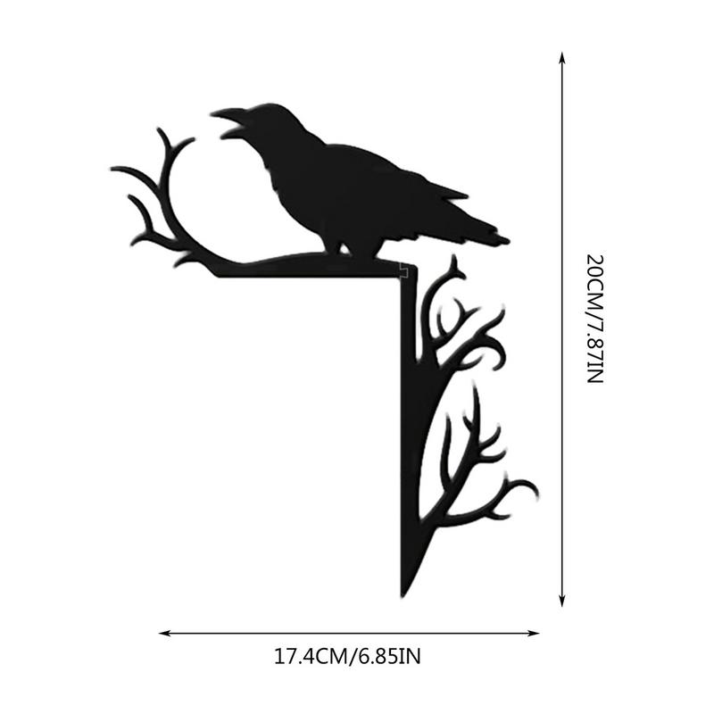 Decorations For Door Corner Door Corner Sign Metal Crow Door Topper Home Wall Decoration Elegant Waterproof Door Ornament For