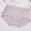 Women's Ultra-Thin Ice Silk Panties: Breathable Mesh, Mid-Waist, Plus Size, Seamless, Cotton Crotch