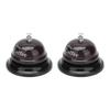 2Pcs Service Bell Exquisite Clear Sound Classic Shape Polishing Glossy Nonslip Base Call Bell for Hotel Restaurant