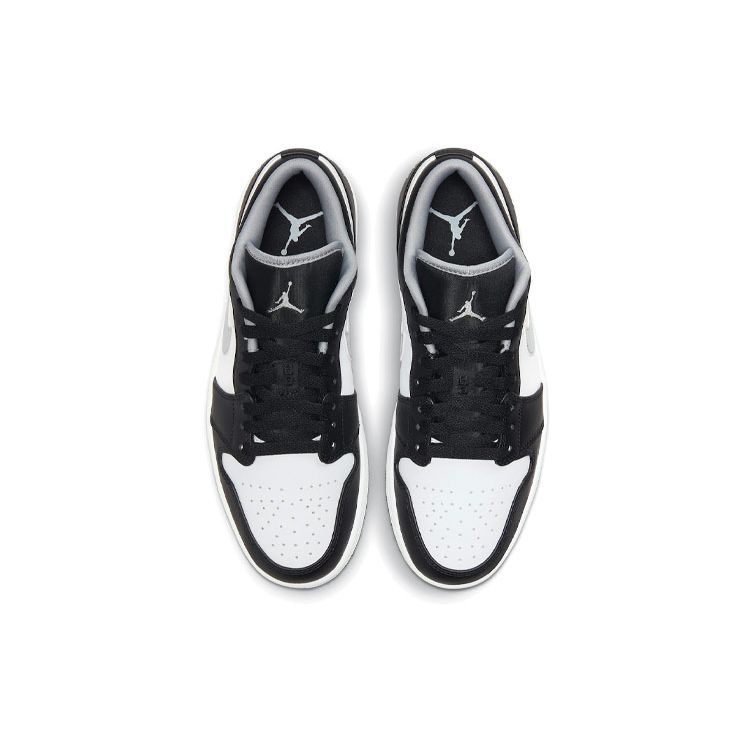 Air Jordan 1 Low Svart Medium Grå Unisex Sneakers Hvit 553558-040