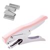 Lever-Operated Metal Handheld Stapler Ergonomic Heavy Duty Hand Stapler with Staples Labor-Saving Large Capacity Hand Stapler
