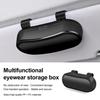 Car Storage Box with Shockproof Velvet Lining for Sunglasses And Small Items Automotive Eyeglasses Storage Case One-Hand Open Organizer