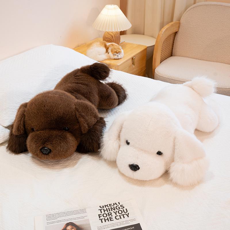 1 Pezzo 354560Cm Kawaii Cane Sdraiato Peluche Giocattoli Amorevole Morbido Orsacchiotto Cane Cuscino Peluche Morbido Animali Bambole Cuscino per Dormire Regalo di Compleanno