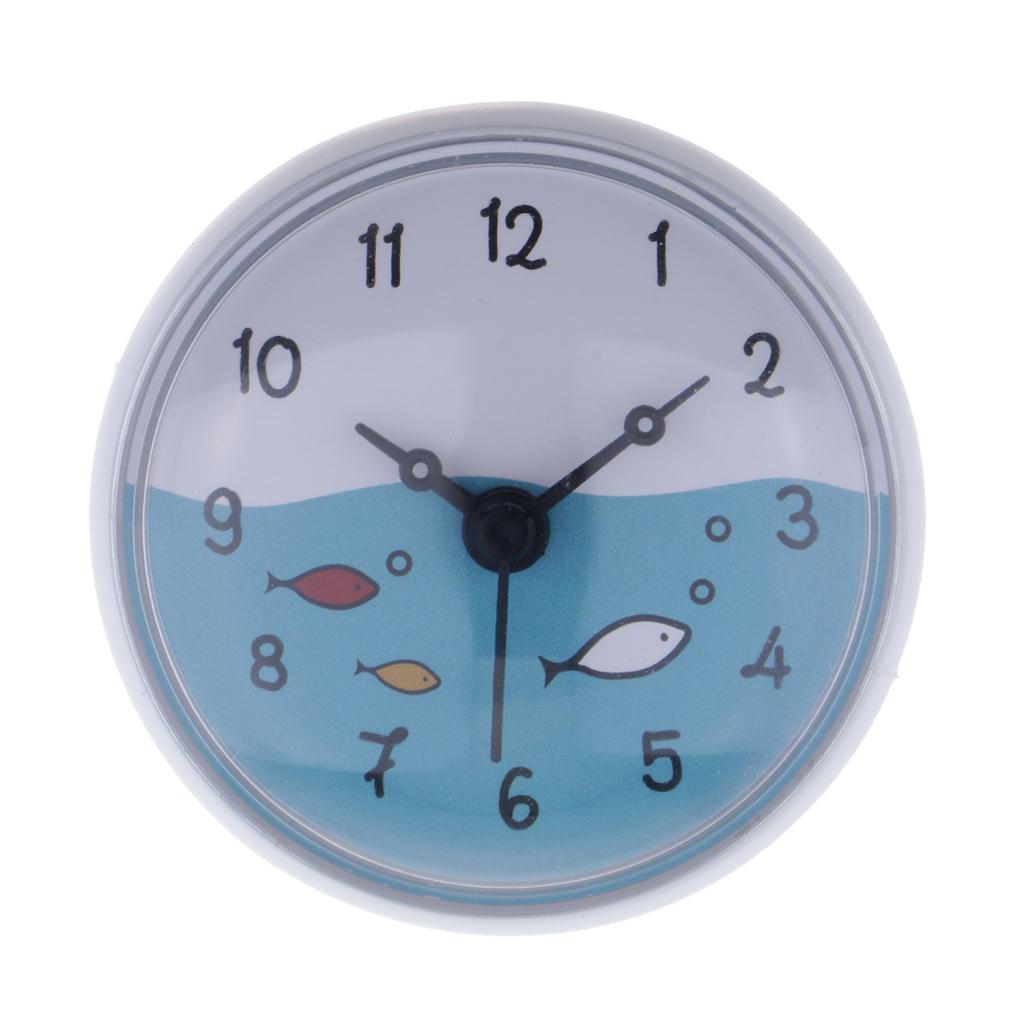 Shower Bath Time Display Wall Clock Machine Blue Silicone Modern Decor for Bathroom and Shower