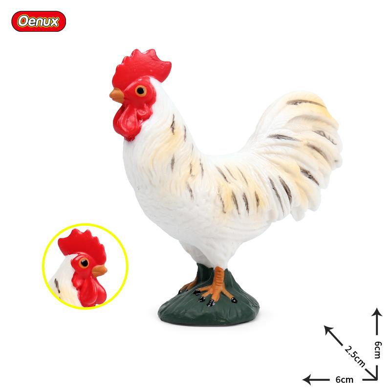 

Oenux Милые животные на ферме Курица Индейка Цыпленок Петух Фигурка Модель Фигурки Птица Миниатюрная Обучающая ПВХ Детская Игрушка