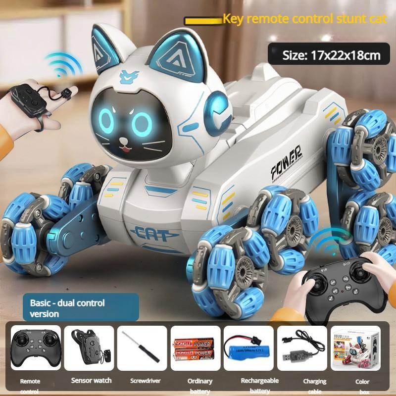 Gato Máquina de Controle Remoto Inteligente Carro de Controle Remoto Brinquedo Oito Rodas Robô com Detecção de Gestos Brinquedo Infantil projetado para meninos e meninas