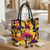  Fashion Giraffe Printed Tote Bag Large Capacity Casual Daily Shoulder Handbag for Outdoor Shopping Travel