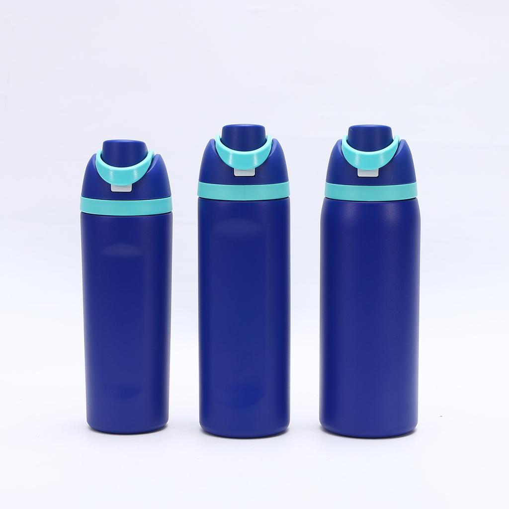 Double Drink Cover Stainless Steel Thermos Cup, Men's and Women's Outdoor Sports Fruit Cup, High-value Bouncing Cup with Rope