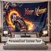 Motorradfahrer (59) Thema Personalisierte Wandteppich Benutzerdefinierter Name Text Wandbehang Tapisserie Haus Hintergrund Dekoration