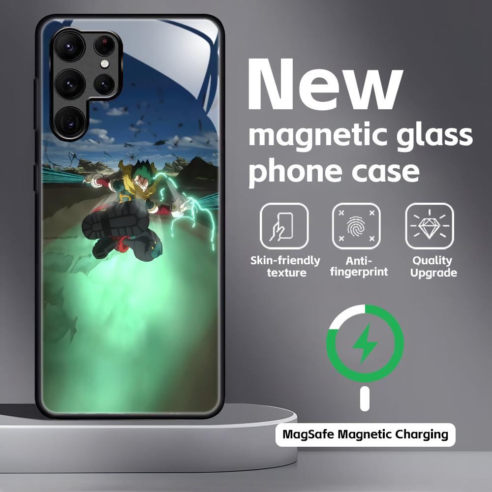 Deku My Hero Academia  Phone Case For Samsung S25 S24 S23 S22 S21 S20 Plus Ultra Note20 Glass Magnetic Case