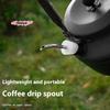 Verlängerungsdüse aus Edelstahl für Wasserkocher, Silikon-Tropfdüse für Kaffeekannen mit verlängerter Öffnung, ideal für Outdoor-Aktivitäten wie Wandern und Trekking