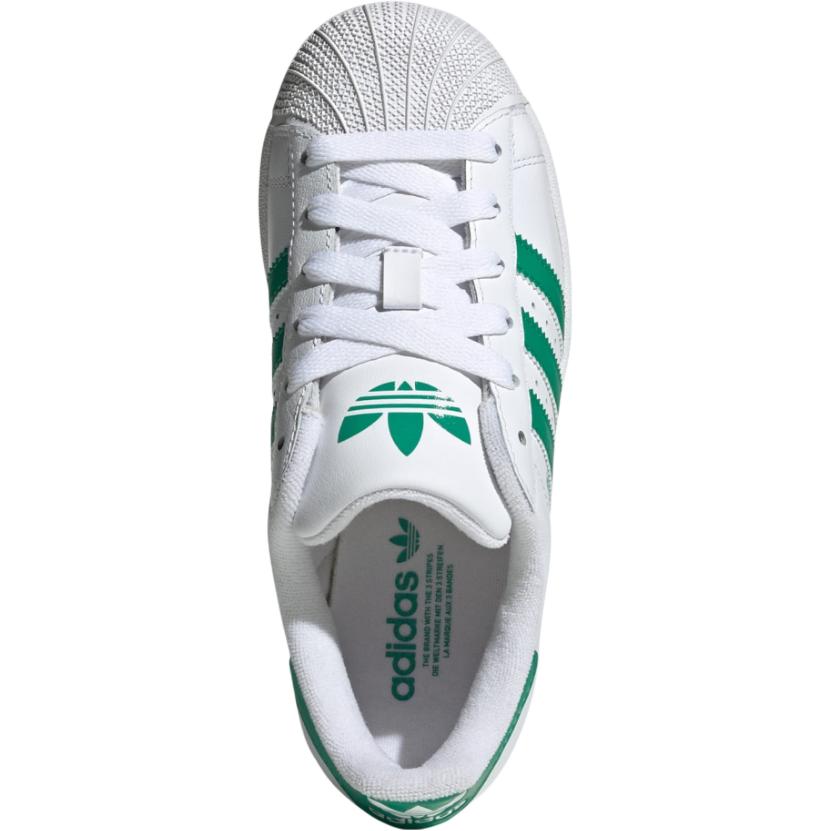 adidas Superstar 2 J White Court Green Kids Sneakers Cloud-White JH7897