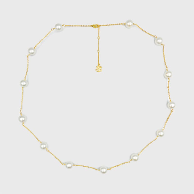 Jean Paul Clarisse Chain Pearl Necklace BLSN009